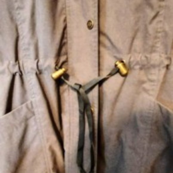 Vintage Sahalie Womans Brown Blue/Green Coat SX L Hood Snap's Pockets Zip Up - Picture 4 of 5